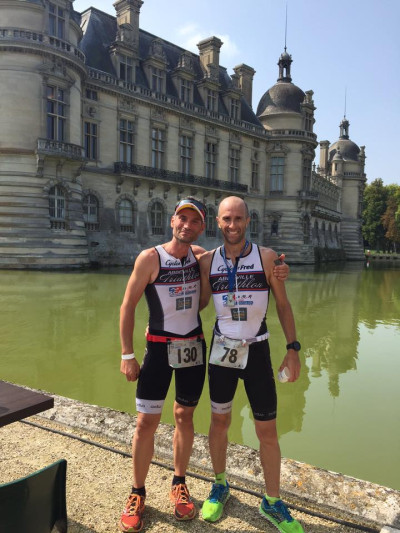 Manu et Christophe au triathlon de Chantilly